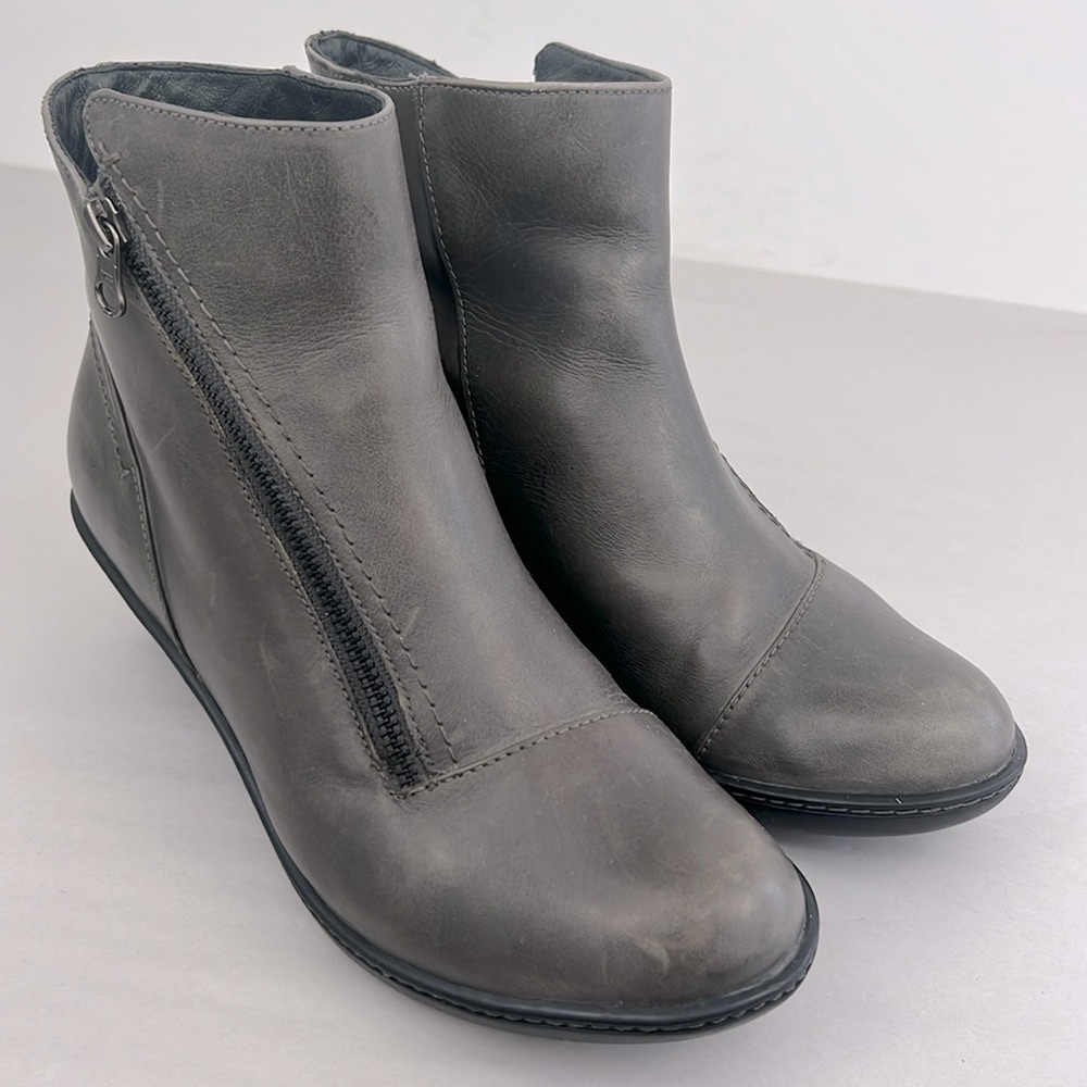 Dansko Billie Grey Ankle Boots Soft Leather Burnished Nappa Grey Womens SZ 8.5 9 - Picture 6 of 14